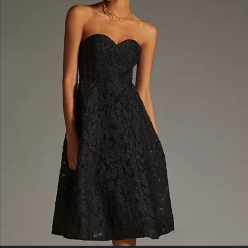NWOT Anthropologie Sweetheart Jacquard Midi Dress